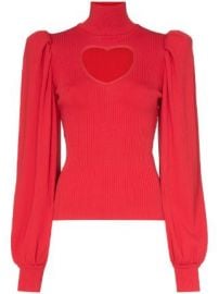 heart cut-out ribbed jumper at Farfetch